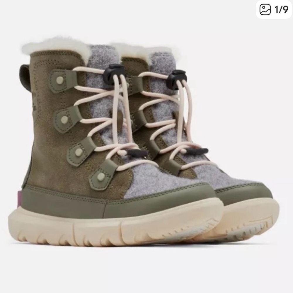 Sorel Kids Explorer Waterproof Lace Up Boot